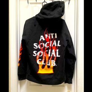Anti Social Social Club Flame Hoodie